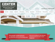 Tablet Screenshot of centerconstructionllc.com